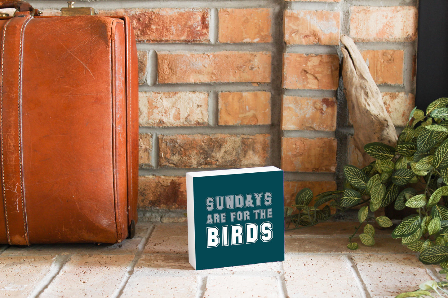 Modern Minimalist Pennsylvania Bird Sundays | Wood Block | Eaches | Min 4