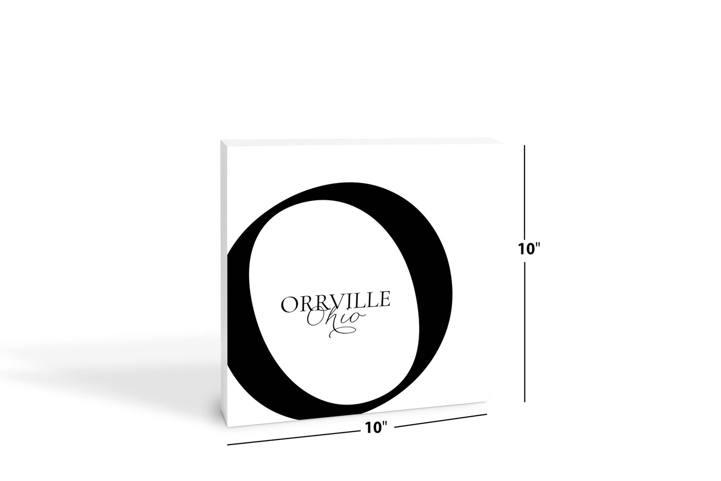 Orrville Oh Minimal Monogram | Wood Block | Eaches | Min 2