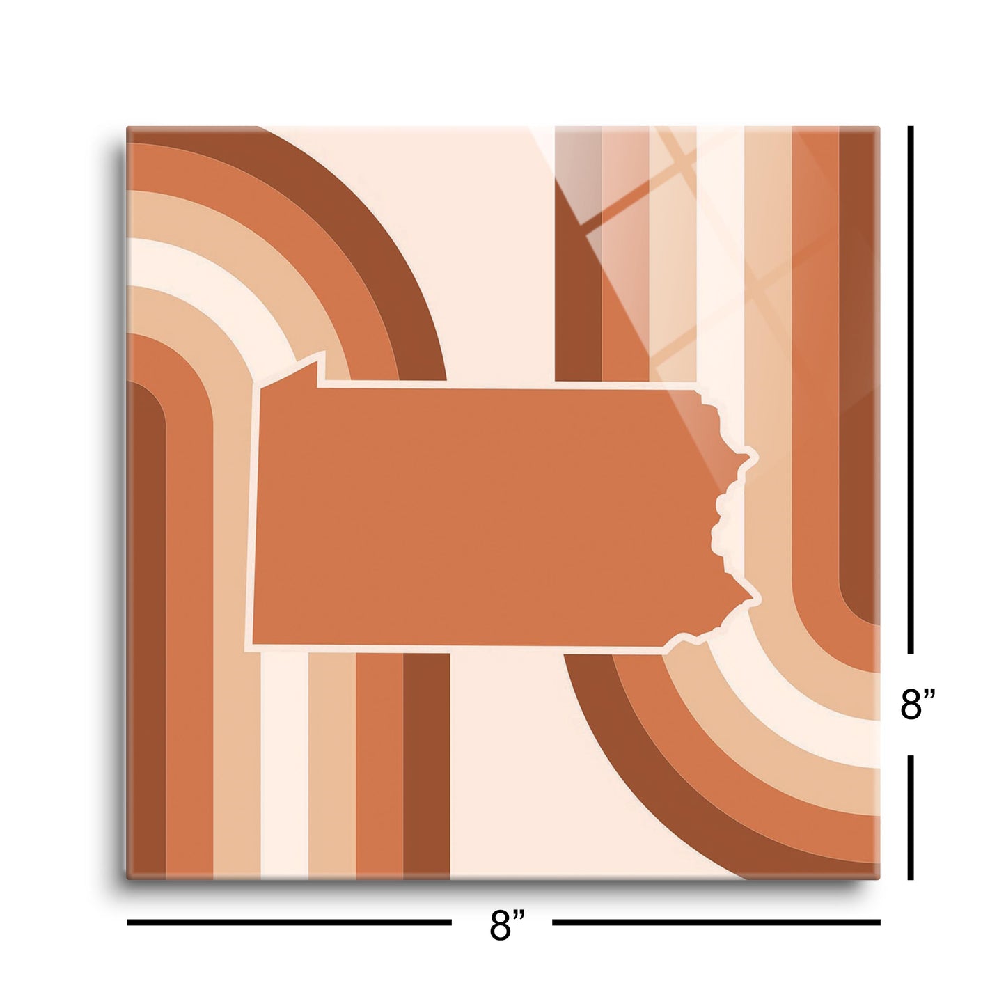Modern Minimalist Pennsylvania State | Hi-Def Glass Art | Eaches | Min 2