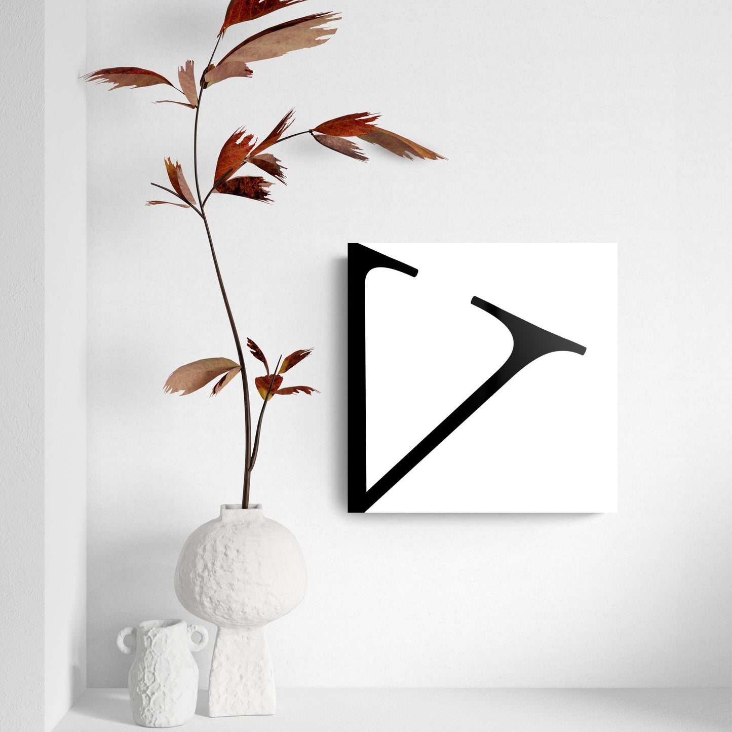 Minimal Monogram V | Hi-Def Glass Art | Eaches | Min 2