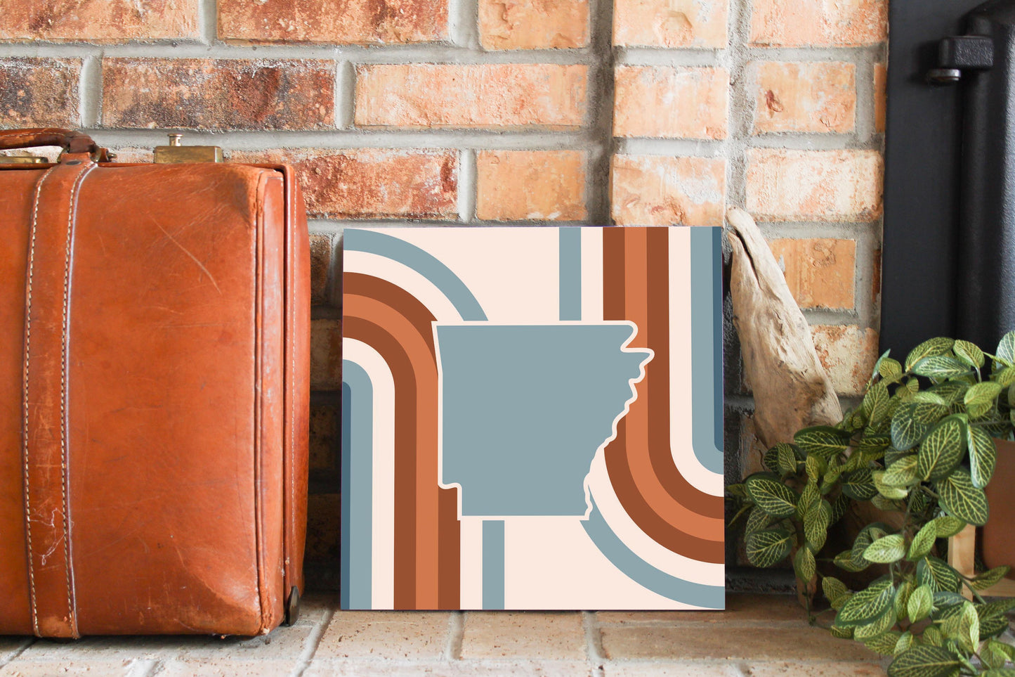 Modern Minimalist Arkansas Retro State Shape | Wood Sign | Eaches | Min 2