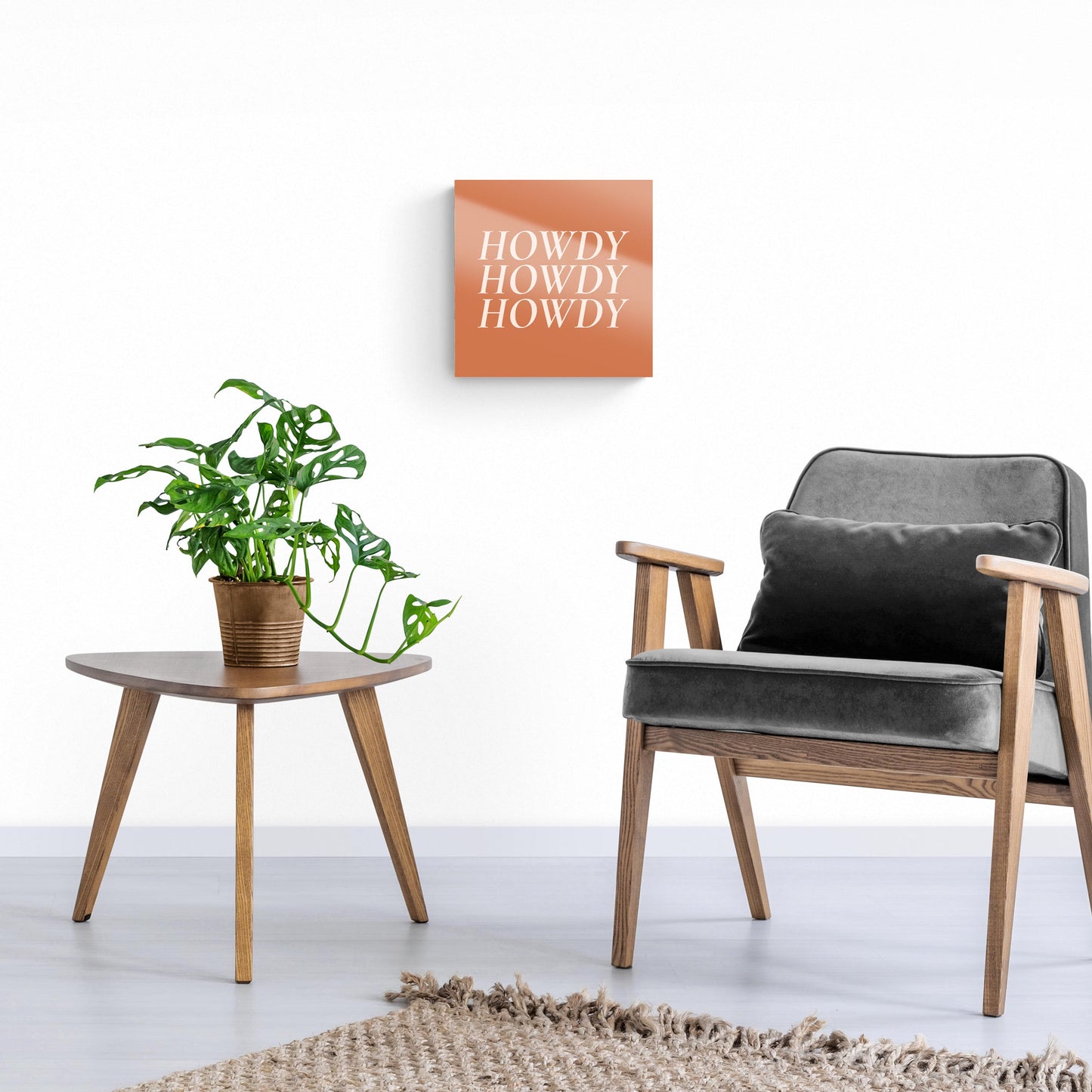 Modern Minimalist Texas Howdy | Hi-Def Glass Art | Eaches | Min 1