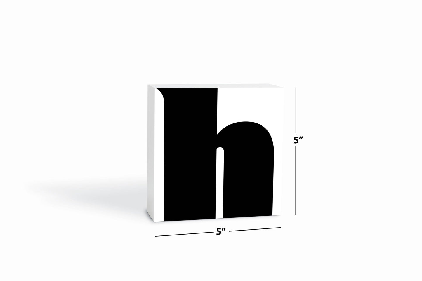 Fun Chunky Monogram H | Wood Block | Eaches | Min 4