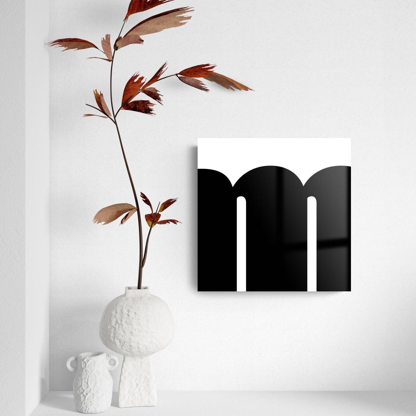 Fun Chunky Monogram M | Hi-Def Glass Art | Eaches | Min 2