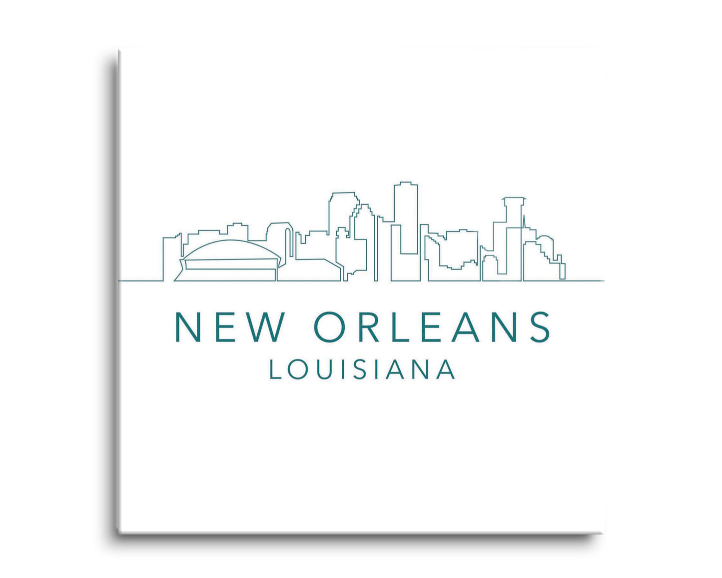 Blue White New Orleans Skyline | Hi-Def Glass Art | Eaches | Min 2