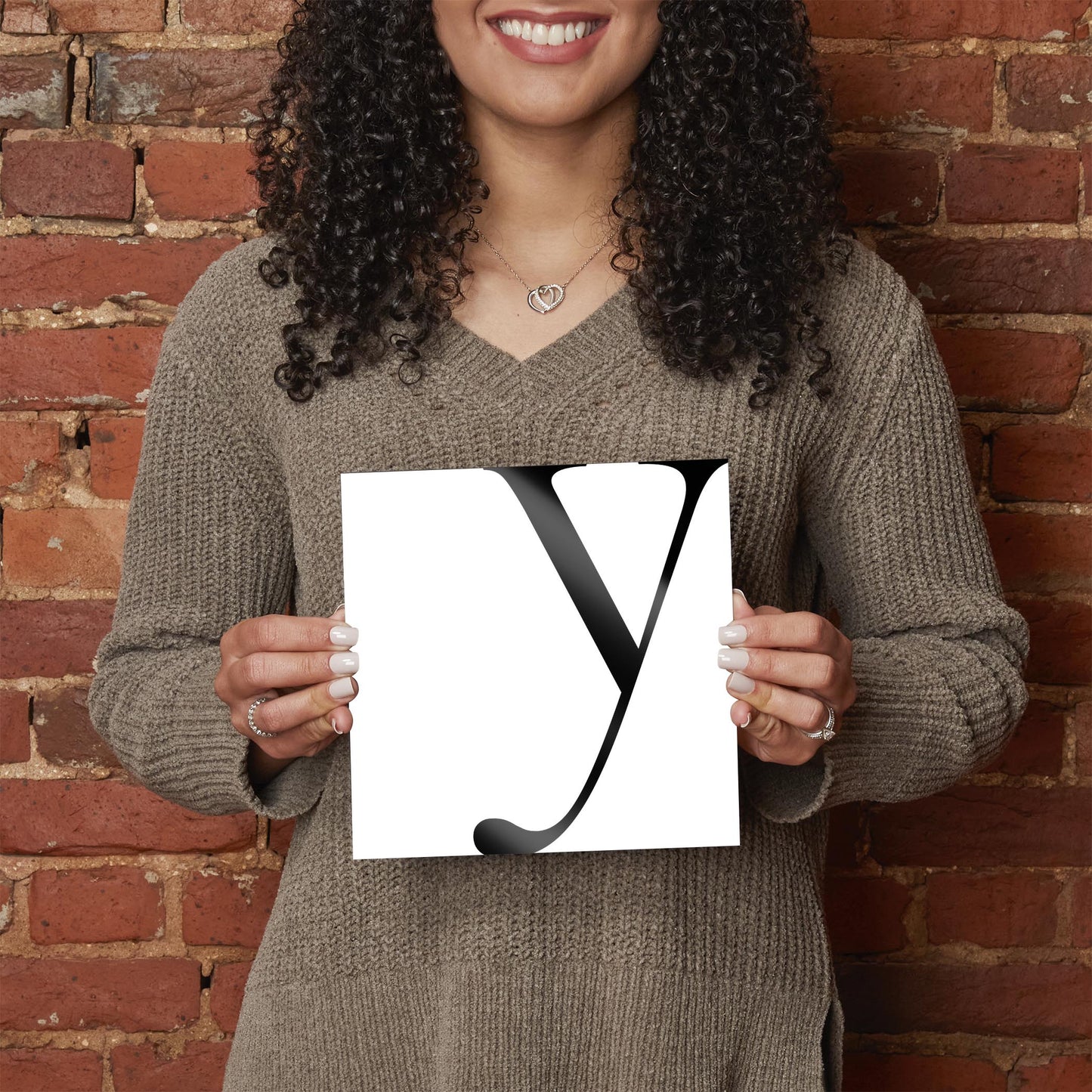 Minimal Monogram Y | Hi-Def Glass Art | Eaches | Min 2