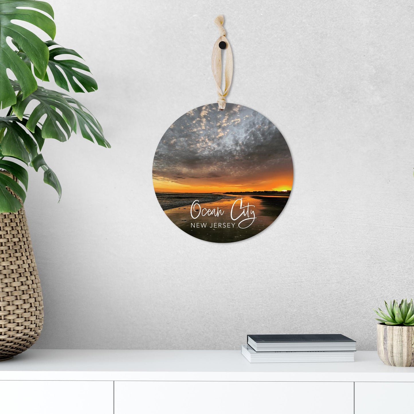 OCNJ Photo With Text | Wood Ornament | Eaches | Min 1
