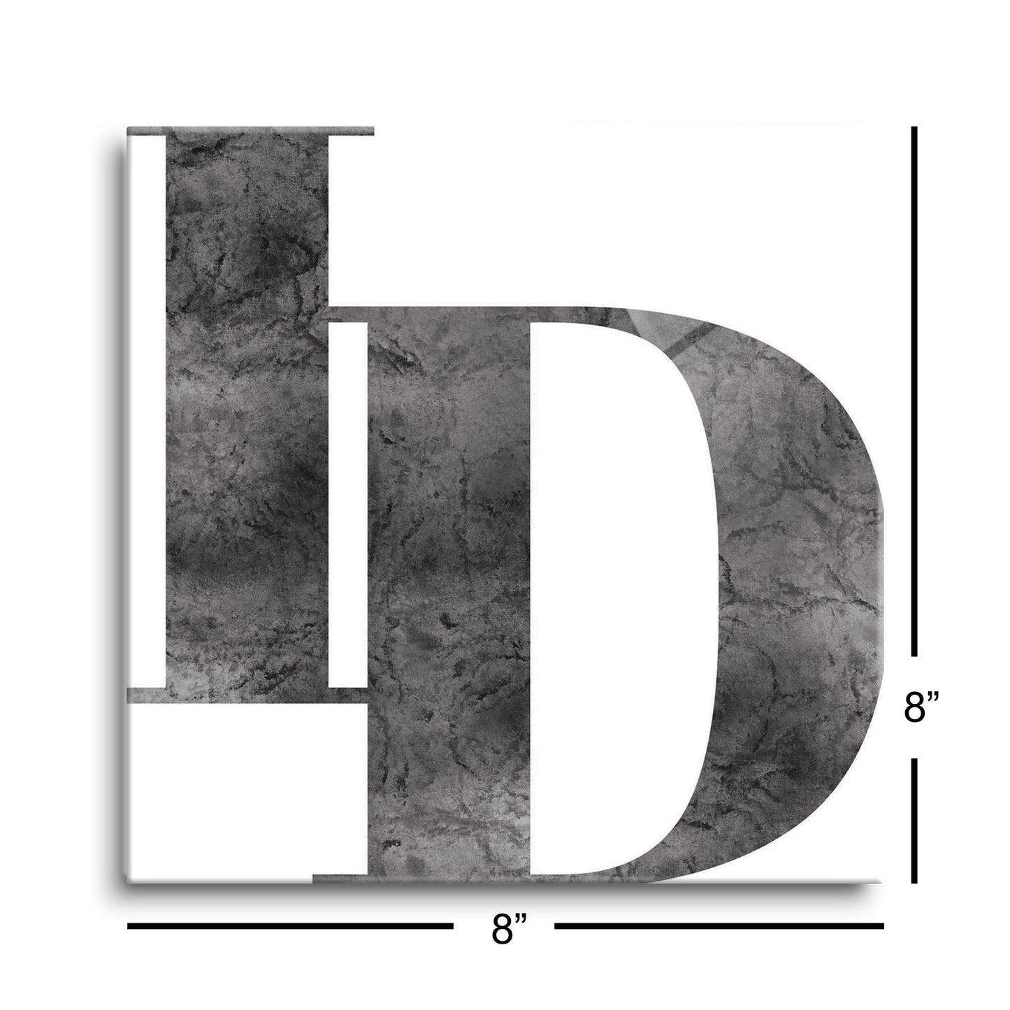 Minimalist B&W Idaho White Initials | Hi-Def Glass Art | Eaches | Min 2