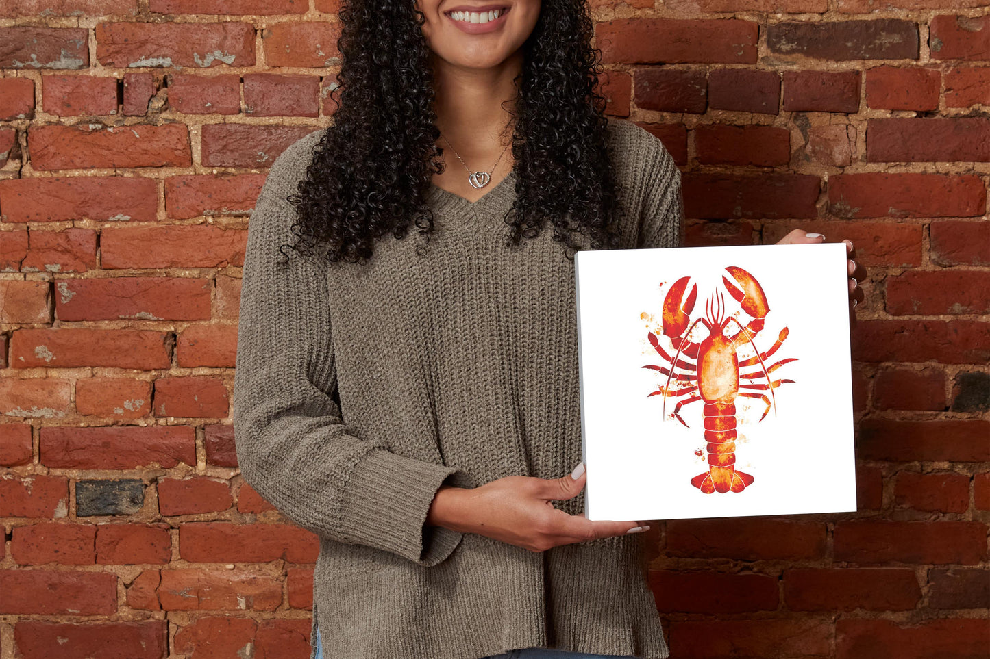 East Coast Water Color Lobster | Wood Block | Eaches | Min 2