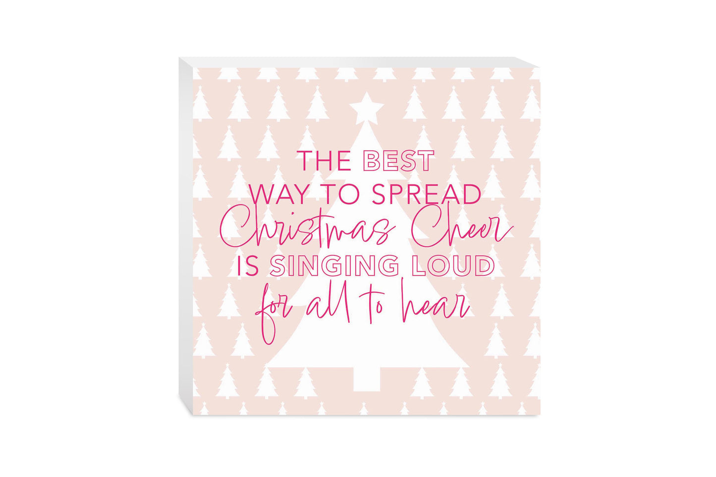 Christmas Cheer | Wood Block | Eaches | Min 2