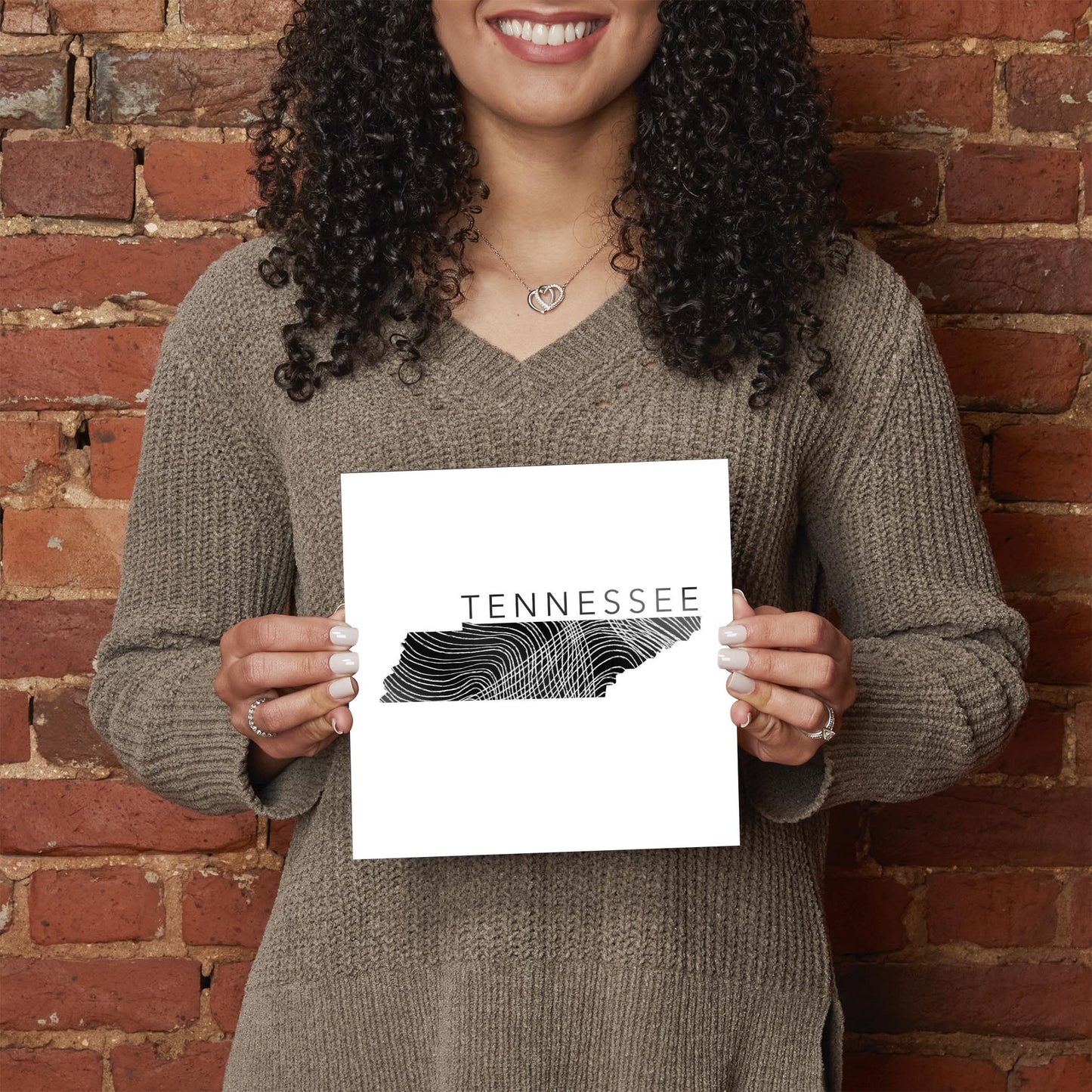 Minimalist B&W Tennessee State Name | Hi-Def Glass Art | Eaches | Min 2
