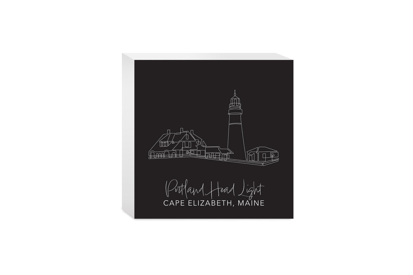 Black Portland Head Light| Wood Block | Eaches | Min 4