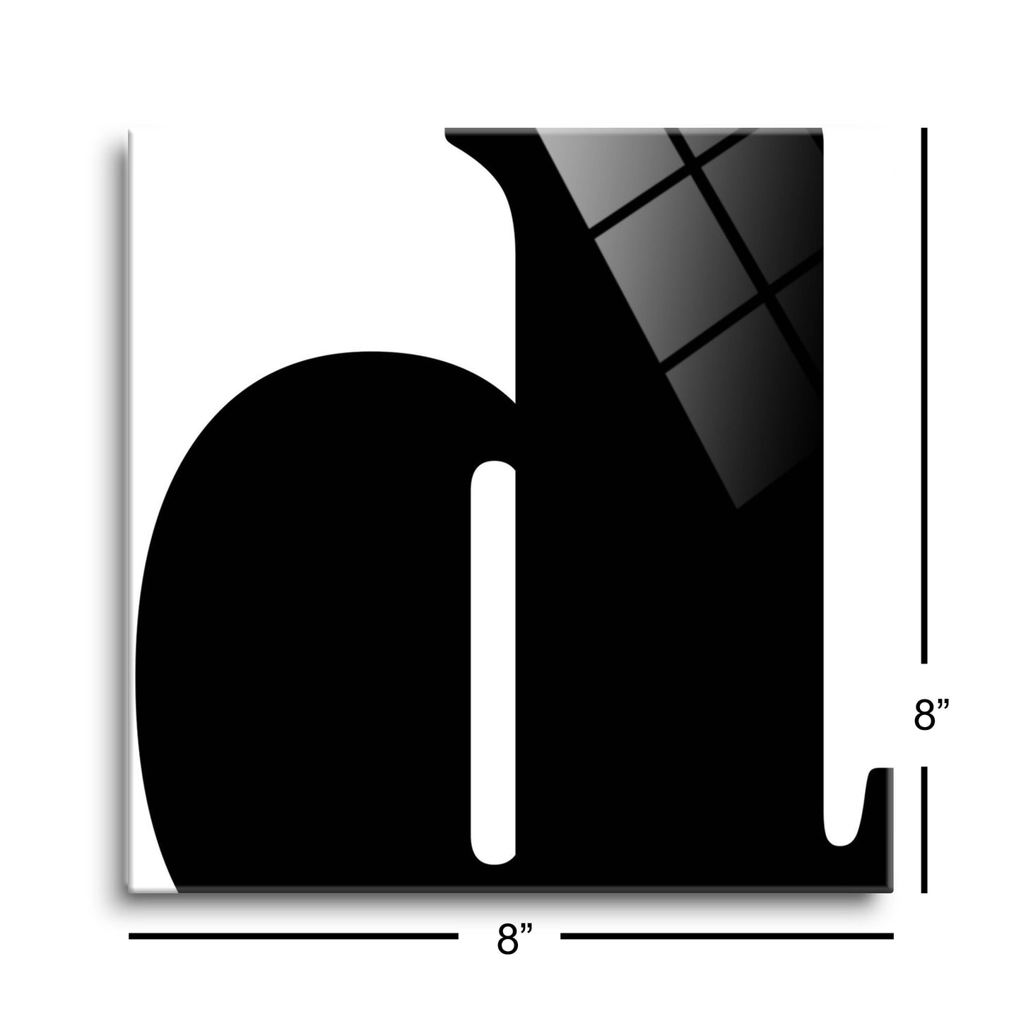Fun Chunky Monogram D | Hi-Def Glass Art | Eaches | Min 2