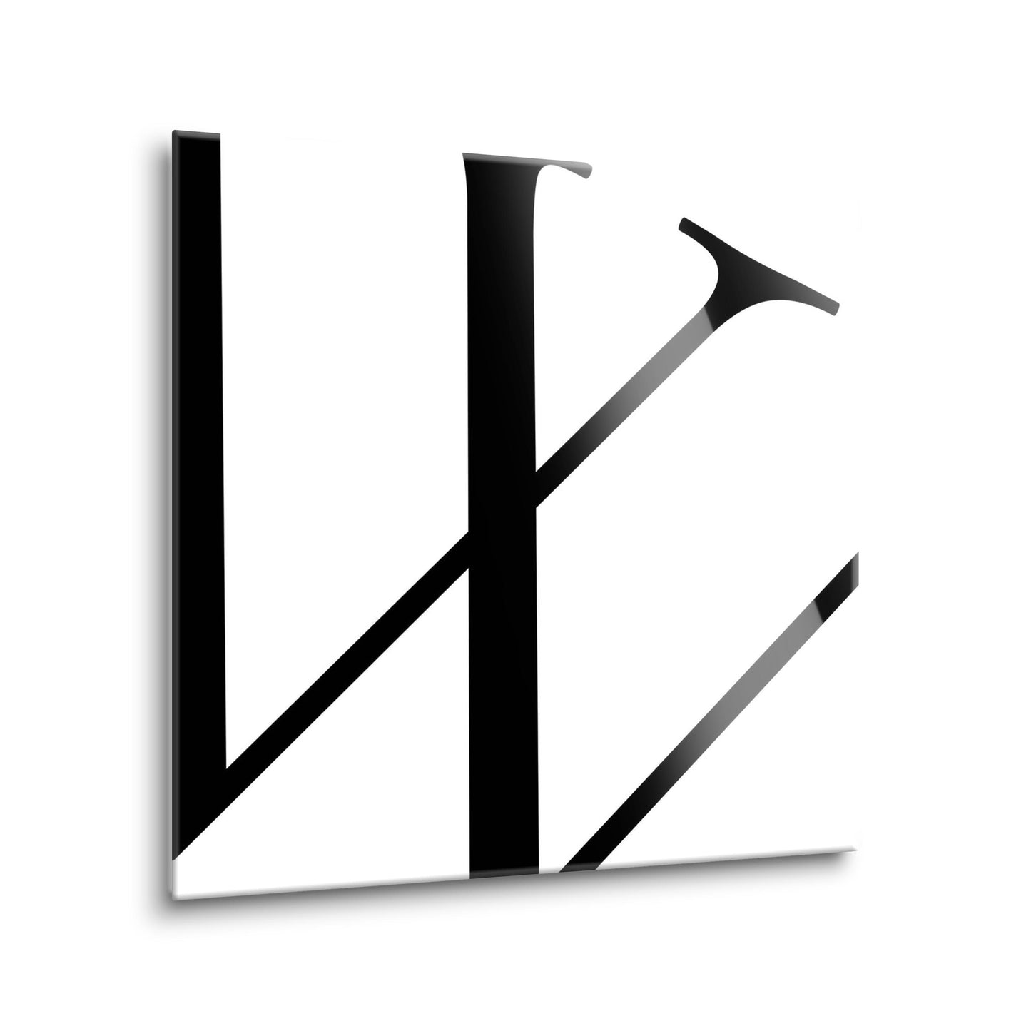 Minimal Monogram W | Hi-Def Glass Art | Eaches | Min 2