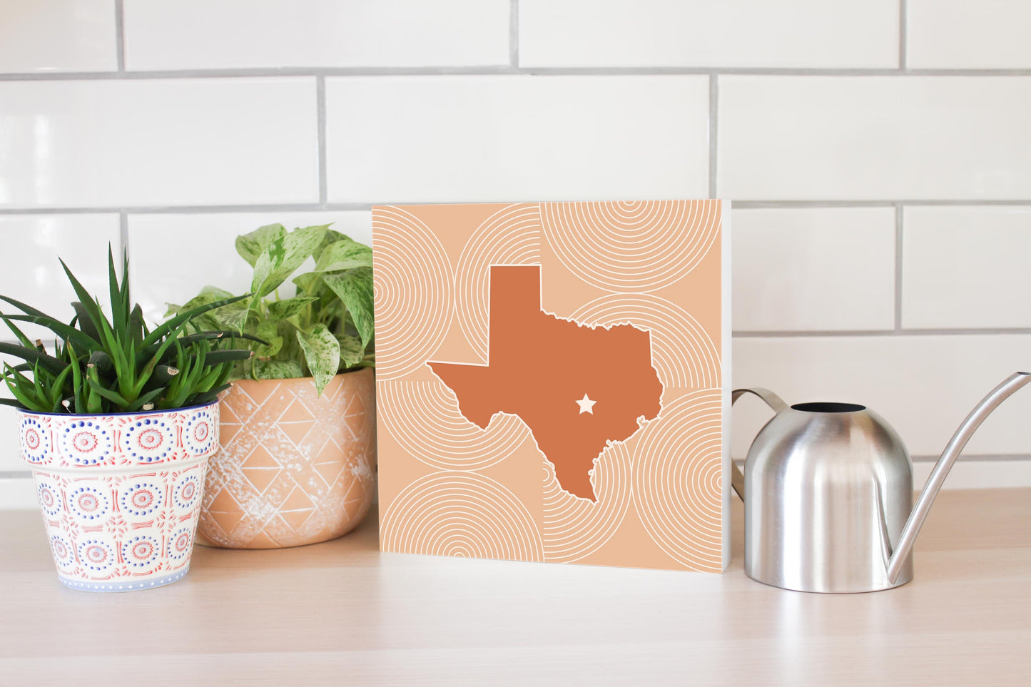 Modern Minimalist Texas Austin Star | Wood Block | Eaches | Min 2