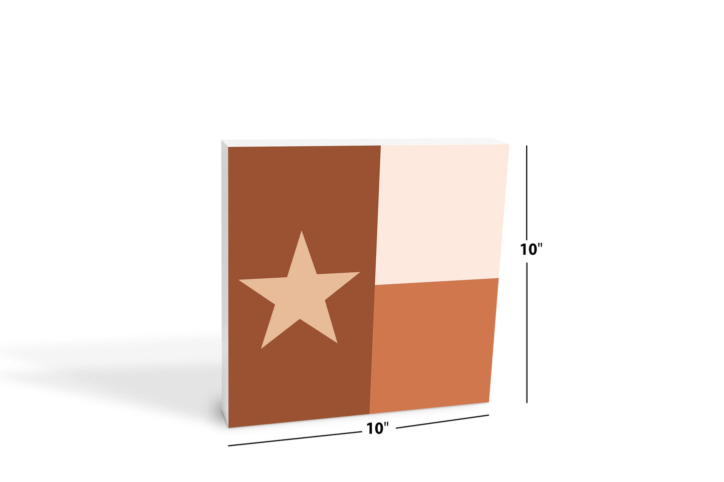 Modern Minimalist Texas State Flag | Wood Block | Eaches | Min 2