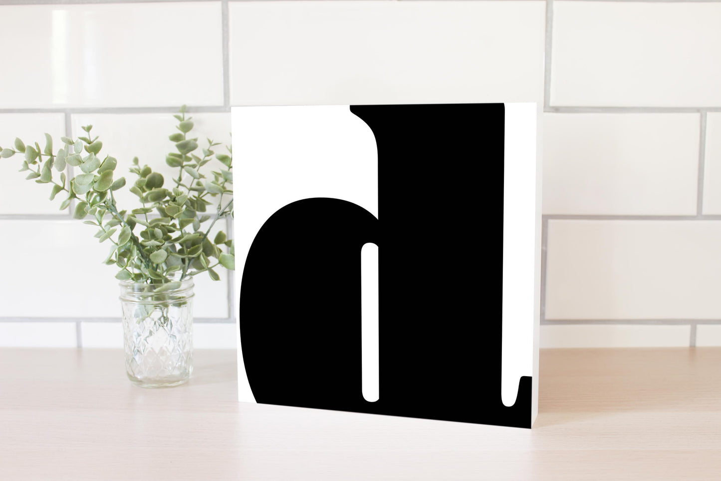 Fun Chunky Monogram D | Wood Block | Eaches | Min 2