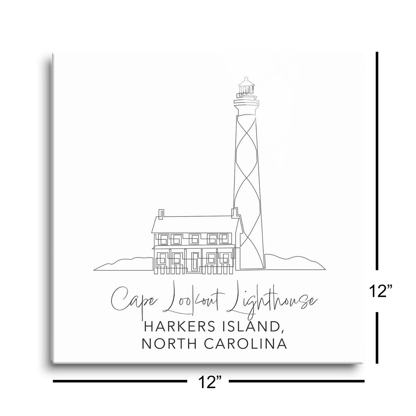 Cape Lookout Lighthouse | Hi-Def Glass Art | Eaches | Min 1