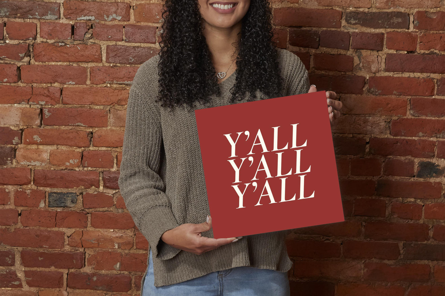 Modern Minimalist Oklahoma Yall | Wood Sign | Eaches | Min 2