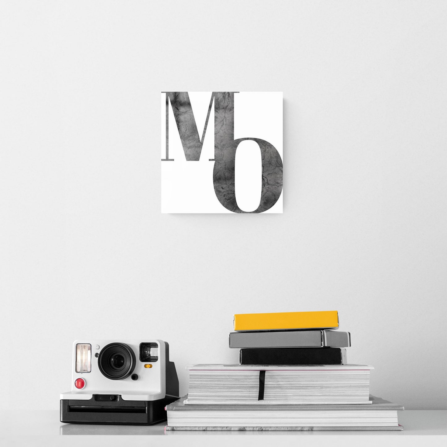 Minimalist B&W Missouri White Initials | Hi-Def Glass Art | Eaches | Min 2