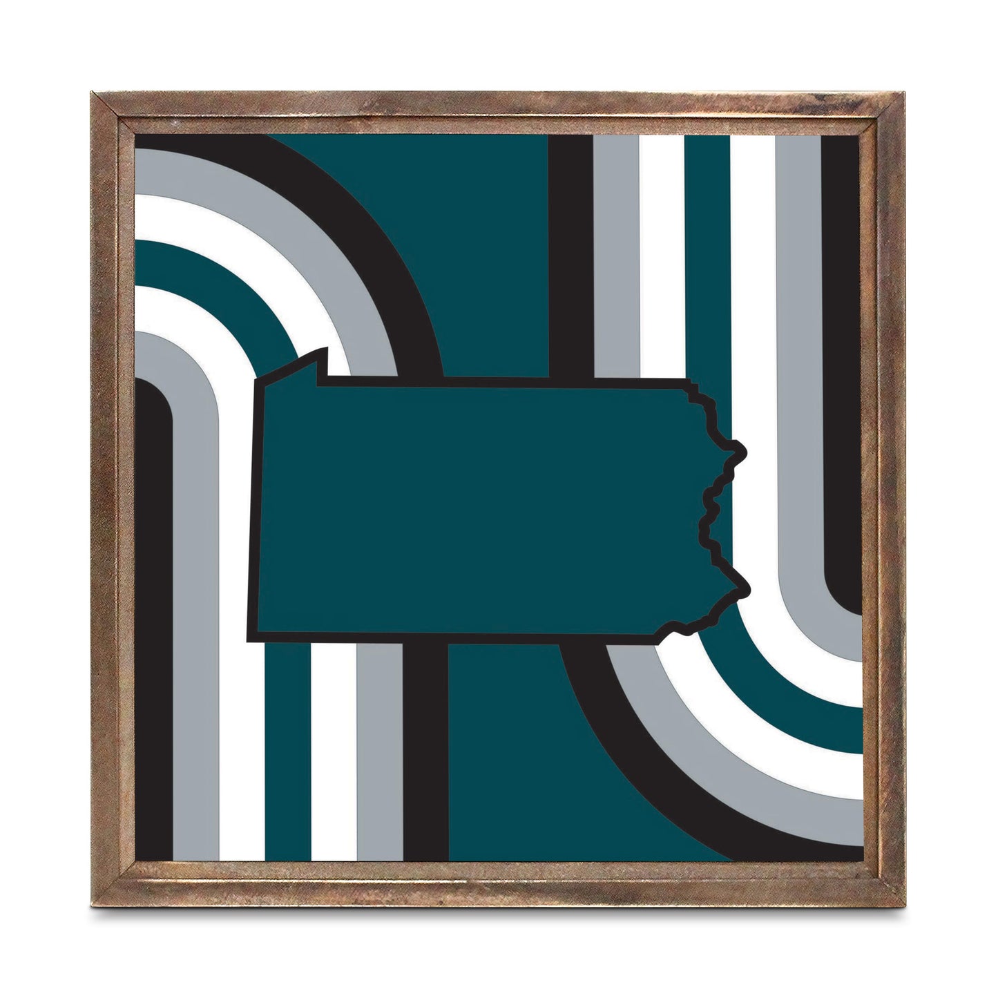 Modern Minimalist Pennsylvania Retro Shape | Wood Sign | Eaches | Min 1