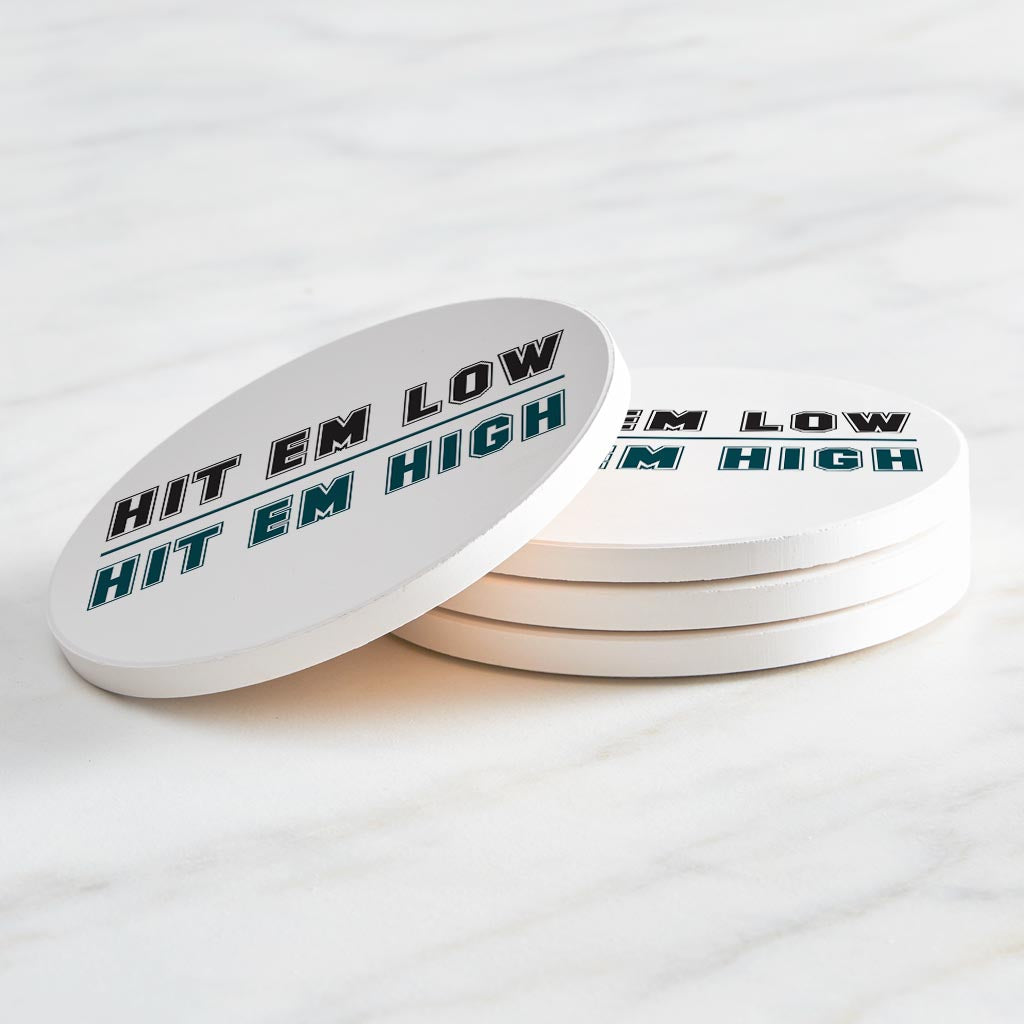 Modern Minimalist Pennsylvania Hit Em High | Absorbent Coasters | Set of 4 | Min 2