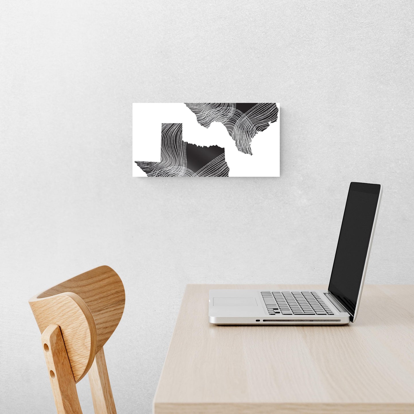Modern Texas State Shape With Fluid Lines | Hi-Def Glass Art | Eaches | Min 2