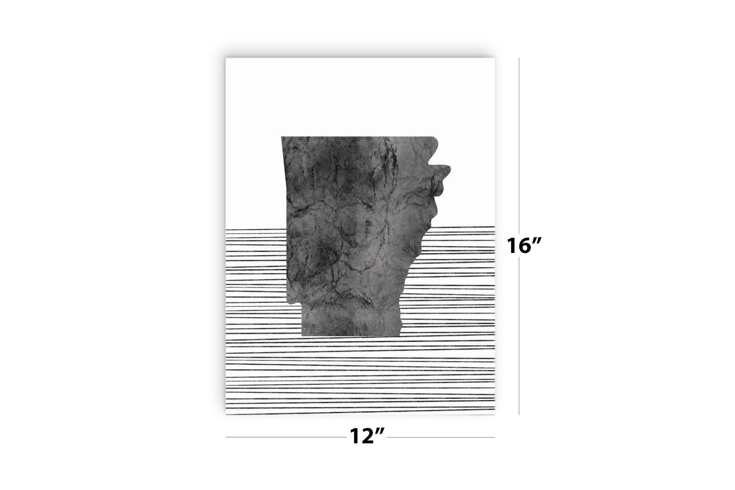 B&W Minimalist Arkansas Lines | Wood Sign | Eaches | Min 2