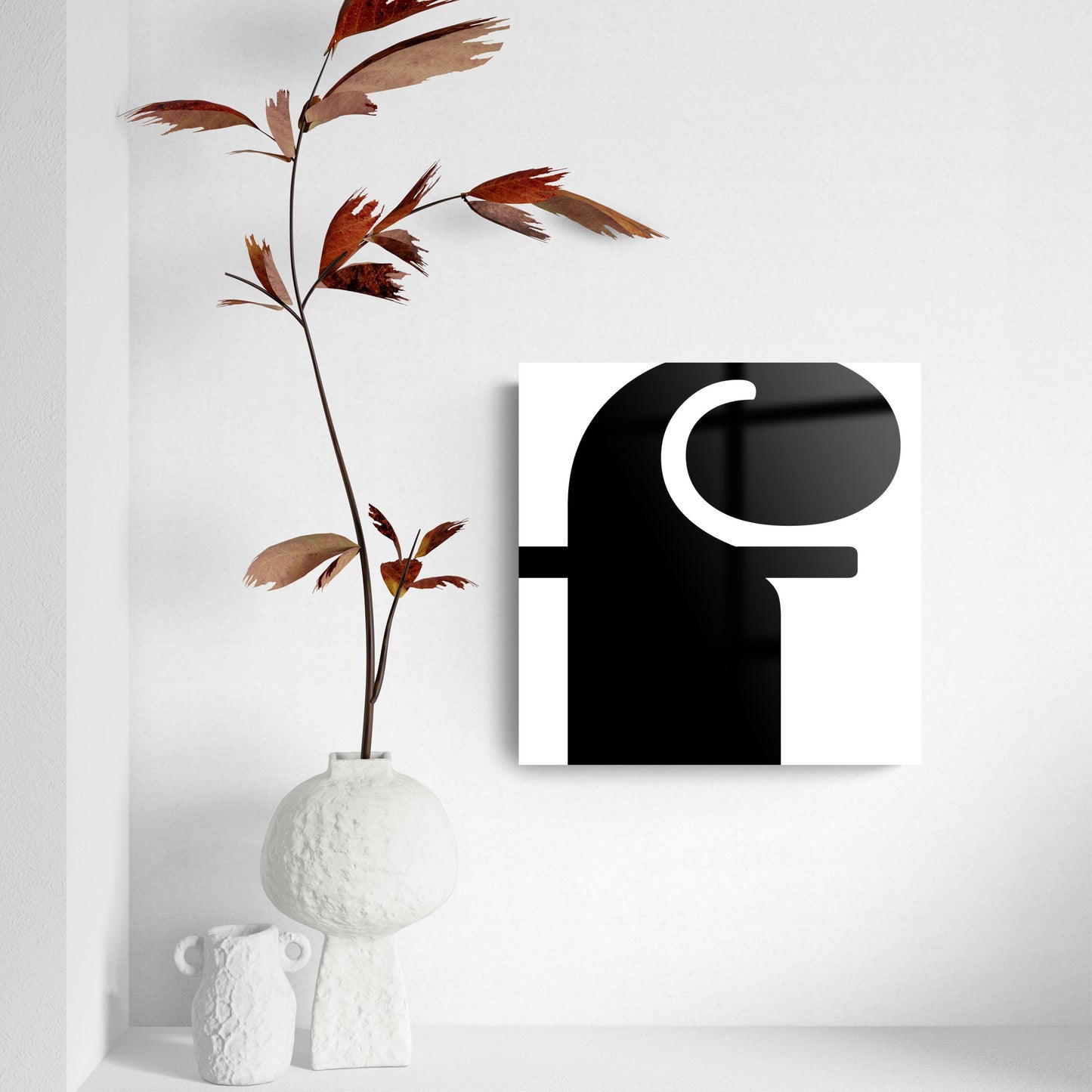 Fun Chunky Monogram F | Hi-Def Glass Art | Eaches | Min 2