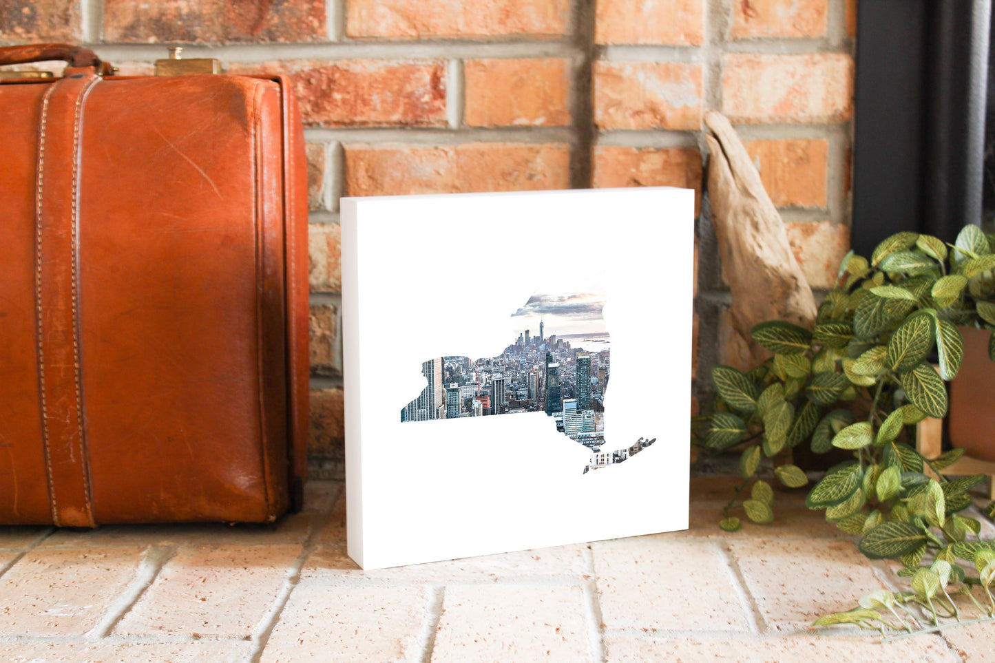 New York State Shape Picture | Wood Block | Eaches | Min 2