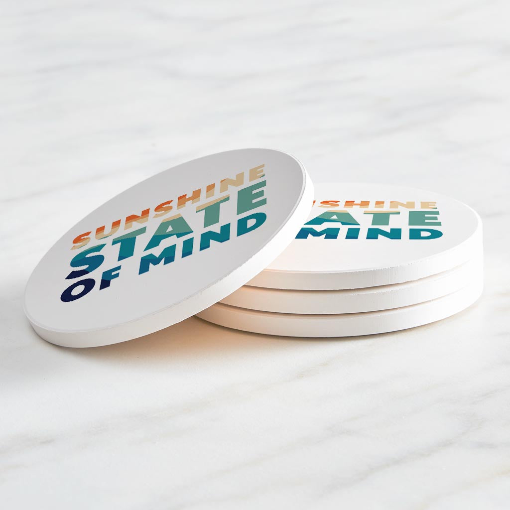 Sunshine State Of Mind| Absorbent Coasters | Set of 4 | Min 2