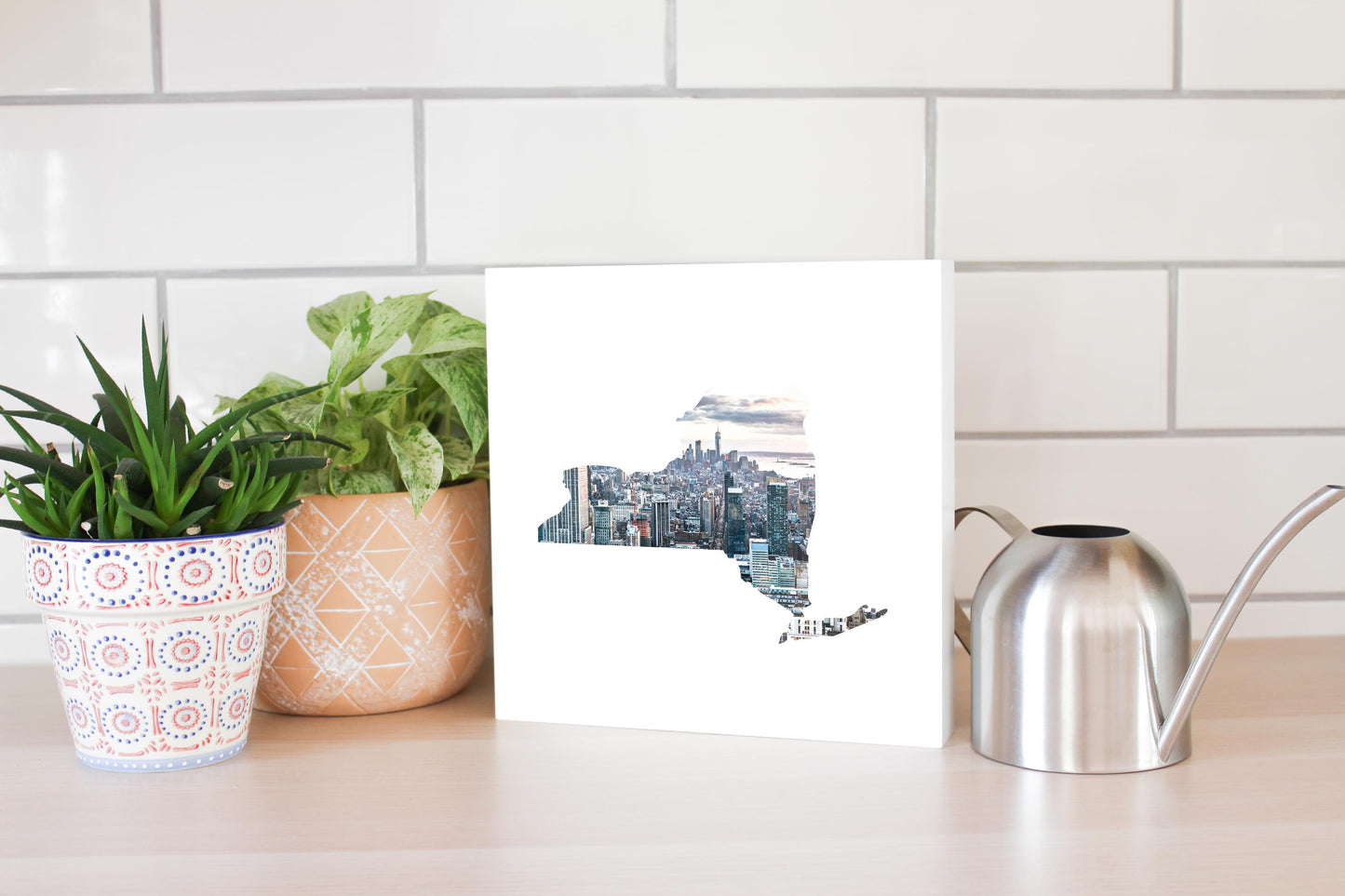New York State Shape Picture | Wood Block | Eaches | Min 2