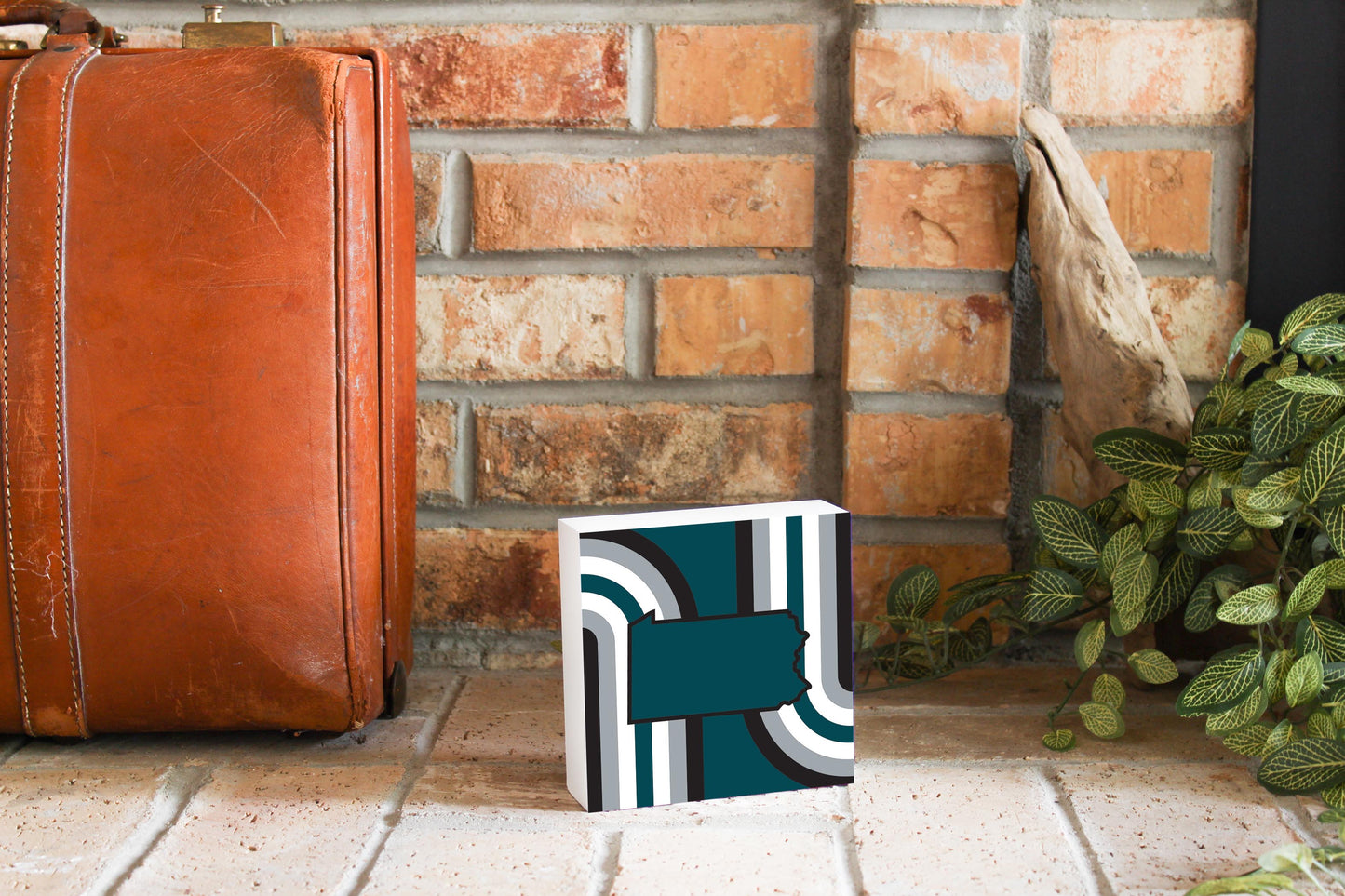 Modern Minimalist Pennsylvania Retro Shape | Wood Block | Eaches | Min 4