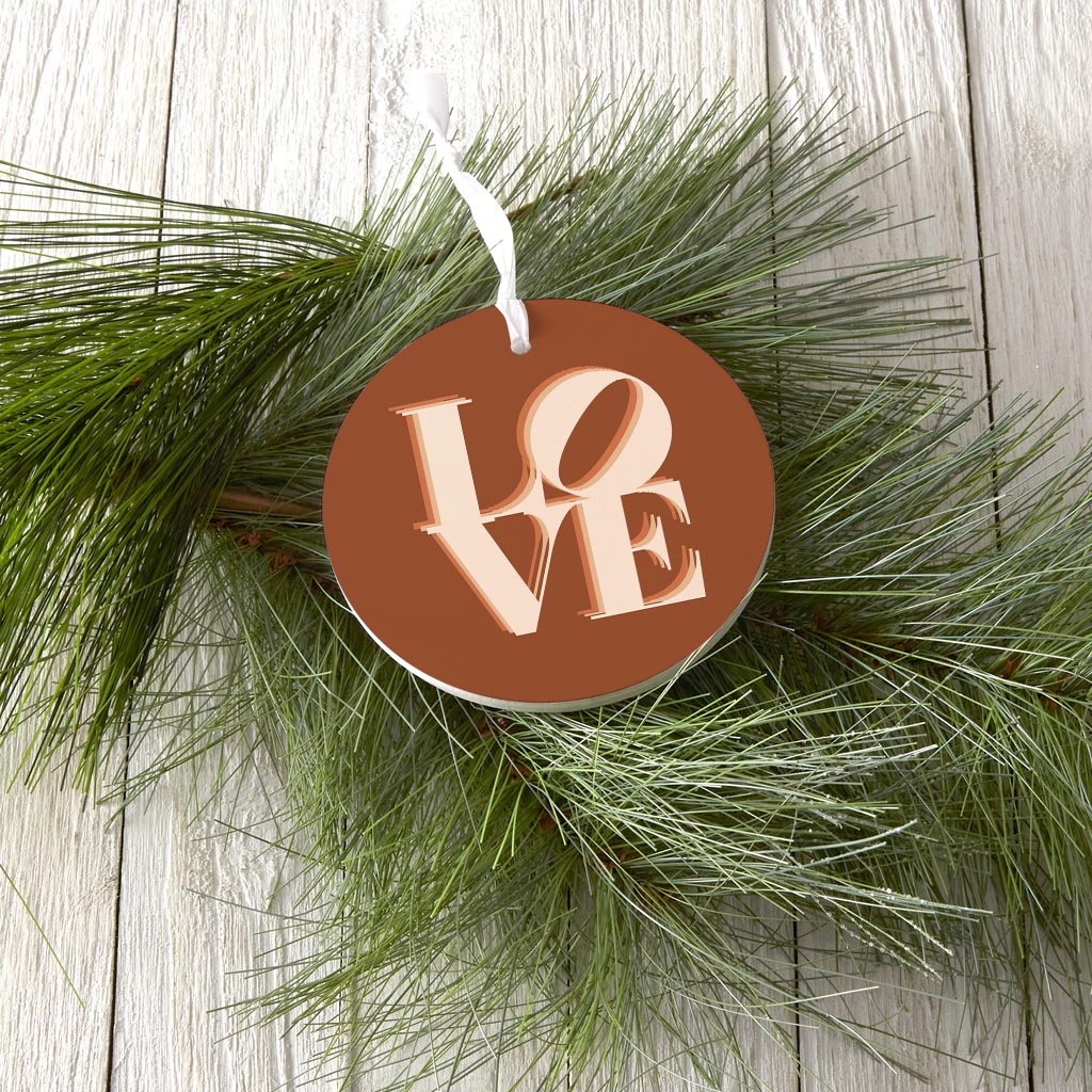 Modern Minimalist Pennsylvania Love Dark| Wood Ornament | Eaches | Min 6