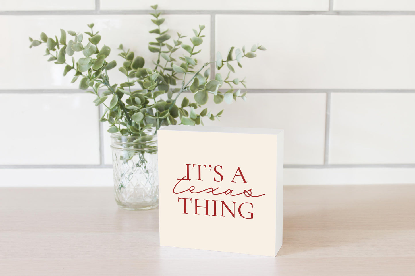 Modern Minimalist Texas It S A Texas Thing | Wood Block | Eaches | Min 4