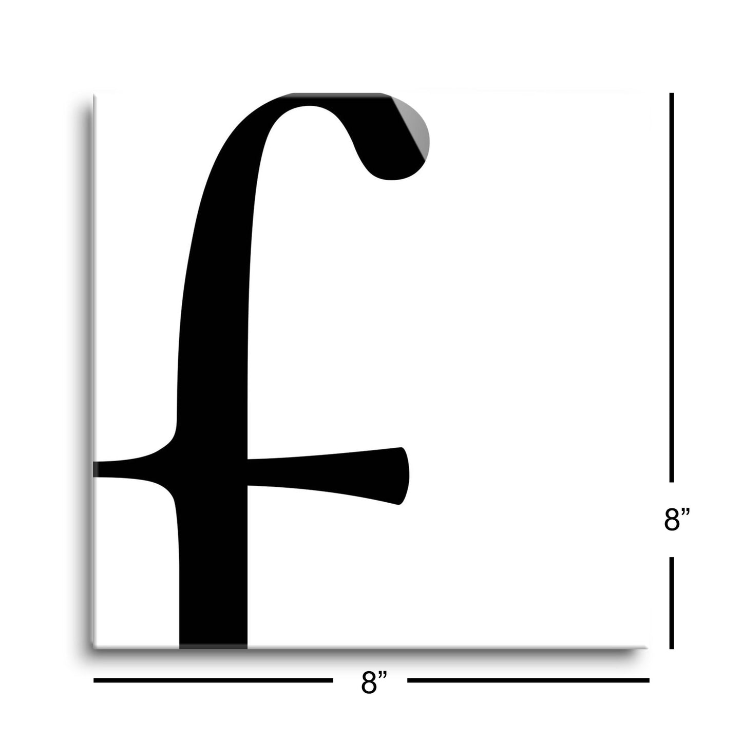 Minimal Monogram F | Hi-Def Glass Art | Eaches | Min 2