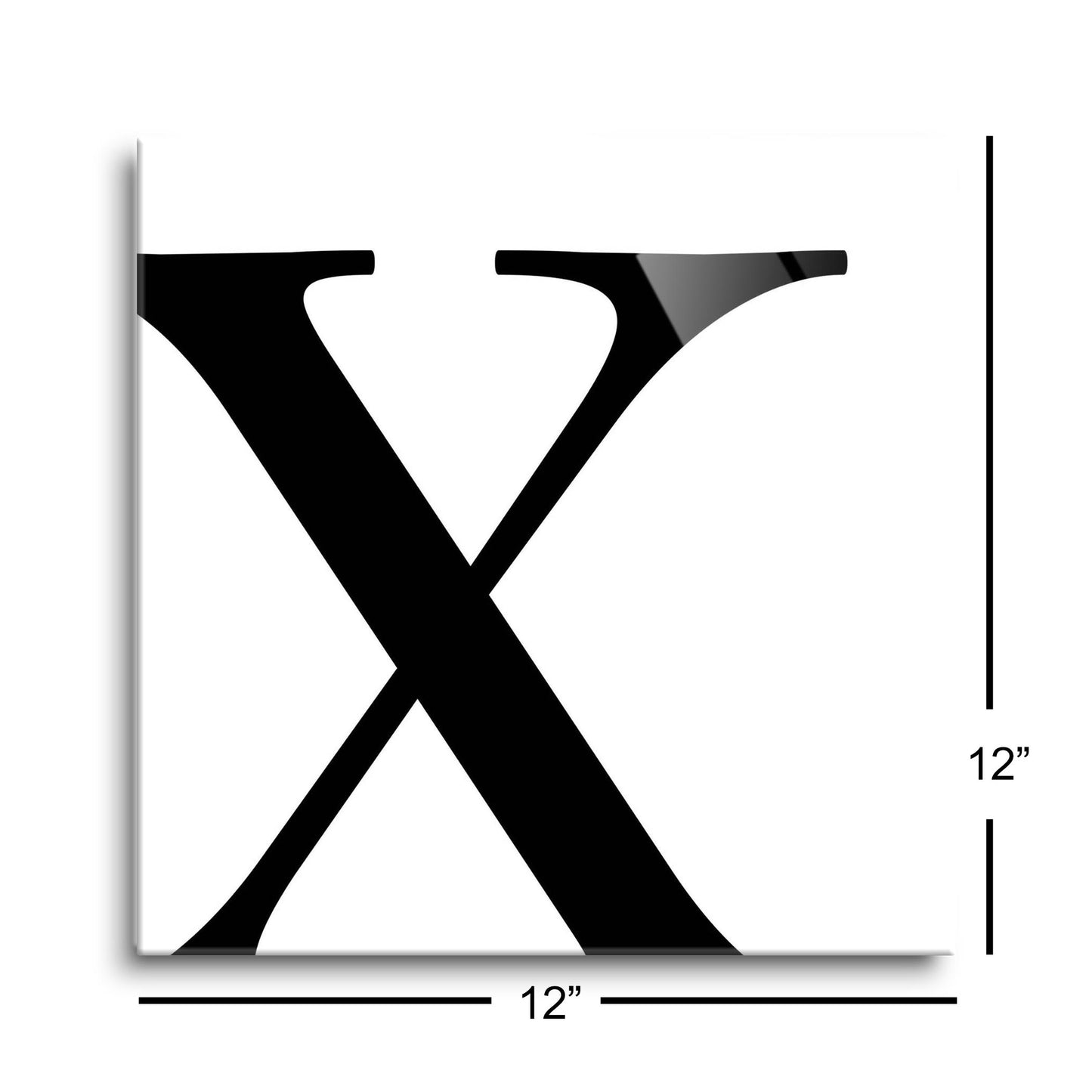 Minimal Monogram X | Hi-Def Glass Art | Eaches | Min 1