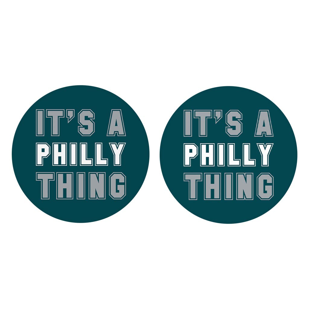 Modern Minimalist Pennsylvania Philly Thing| Absorbent Car Coasters | Set of 2 | Min 4