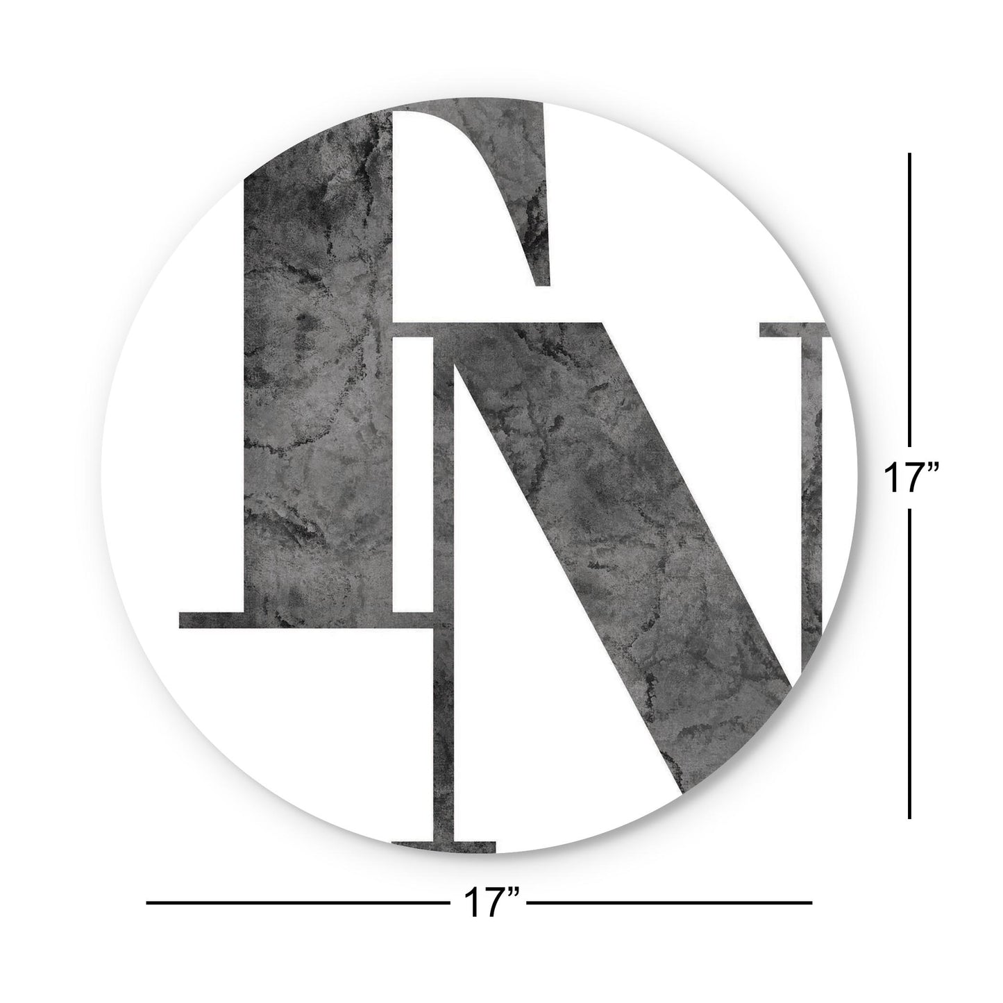 Minimalist B&W Tennessee White Initials | Wood Sign | Eaches | Min 1