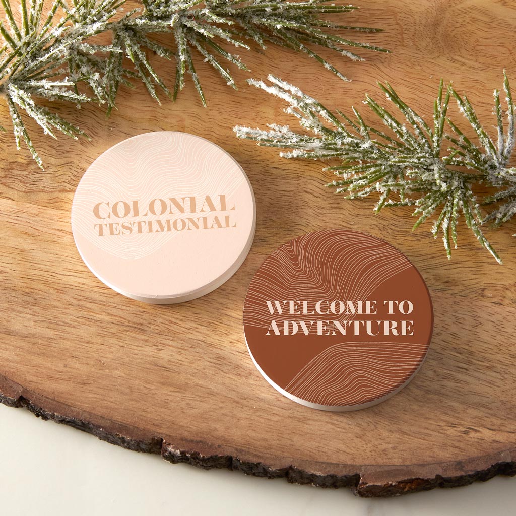 Modern Minimalist Pennsylvania Quips | Absorbent Car Coasters | Set of 2 | Min 4