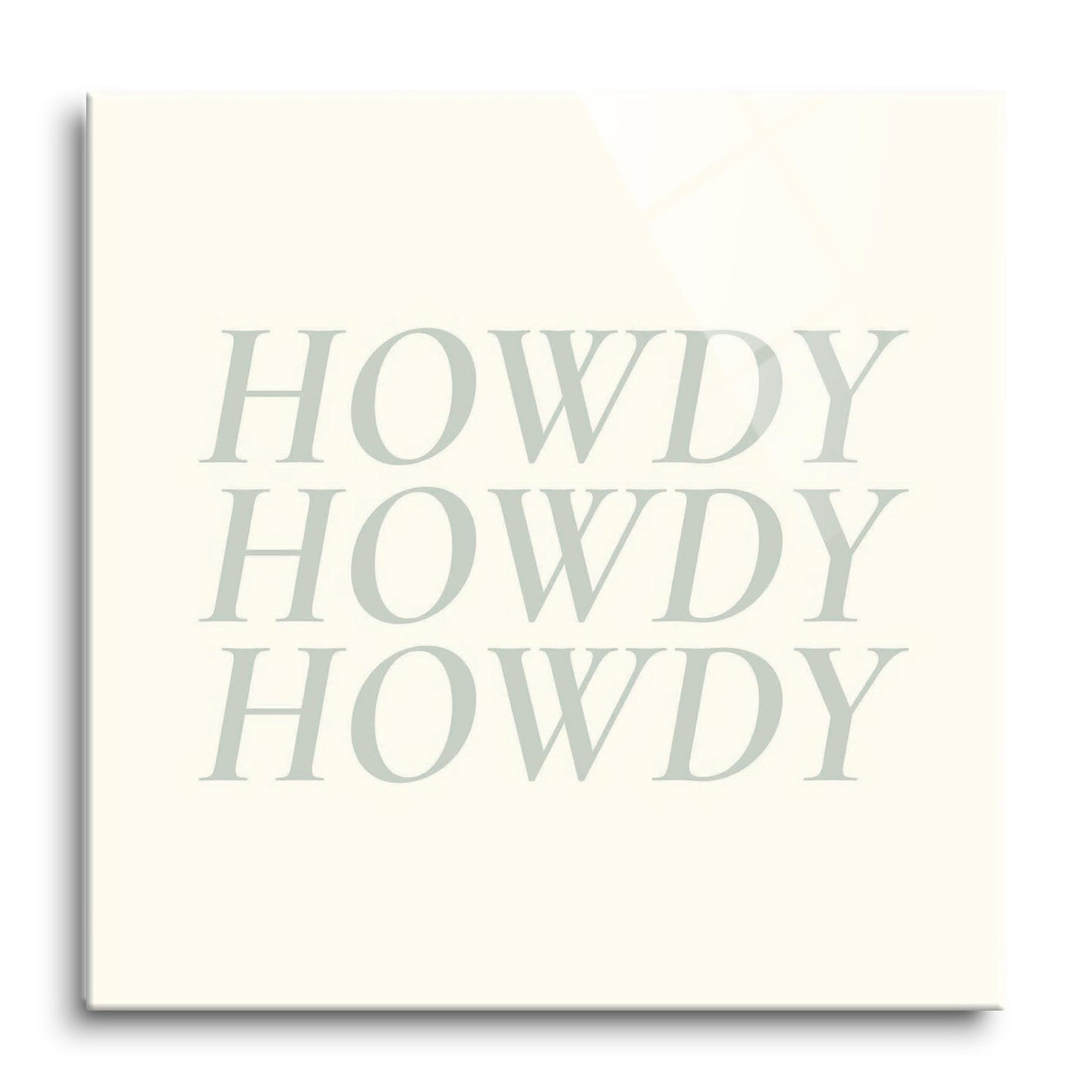 Modern Minimalist Oklahoma Howdy | Hi-Def Glass Art | Eaches | Min 1