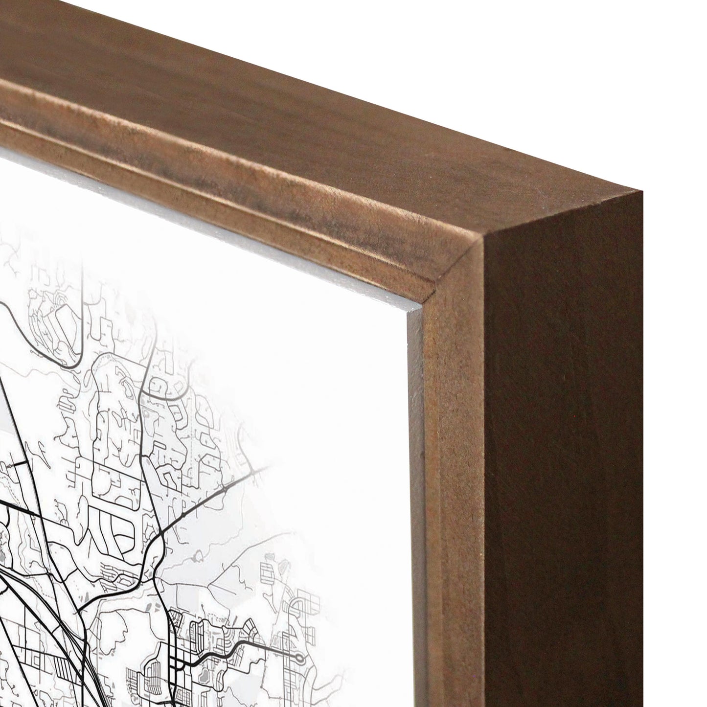 Minimalistic B&W Washington Issaquah Circle Map | Wood Sign | Eaches | Min 1