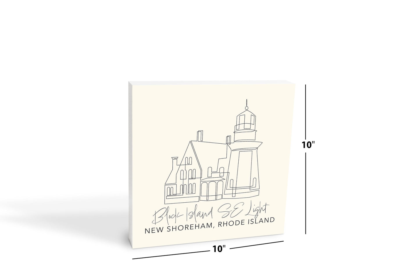 Cream Block Island Se Light | Wood Block | Eaches | Min 2