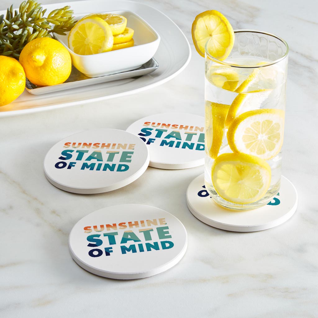 Sunshine State Of Mind| Absorbent Coasters | Set of 4 | Min 2