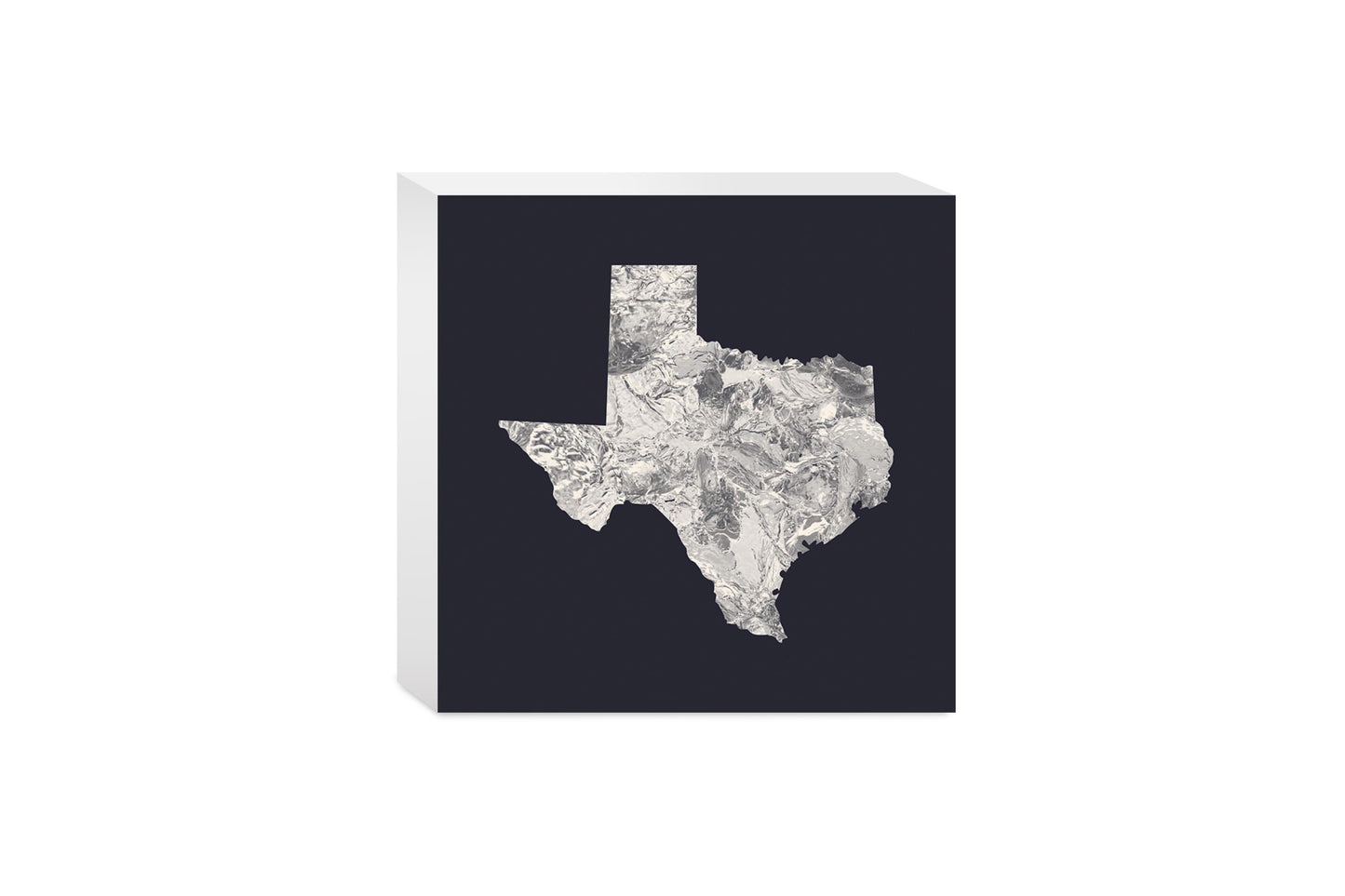 Modern Minimalist Texas Metal State Shape | Wood Block | Eaches | Min 4