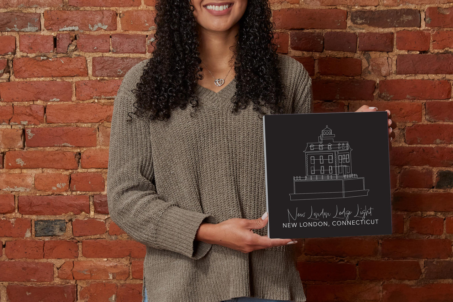 Black New London Lodge Light | Wood Block | Eaches | Min 2