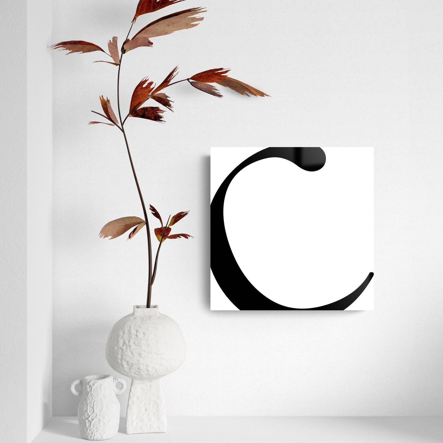 Minimal Monogram C | Hi-Def Glass Art | Eaches | Min 2