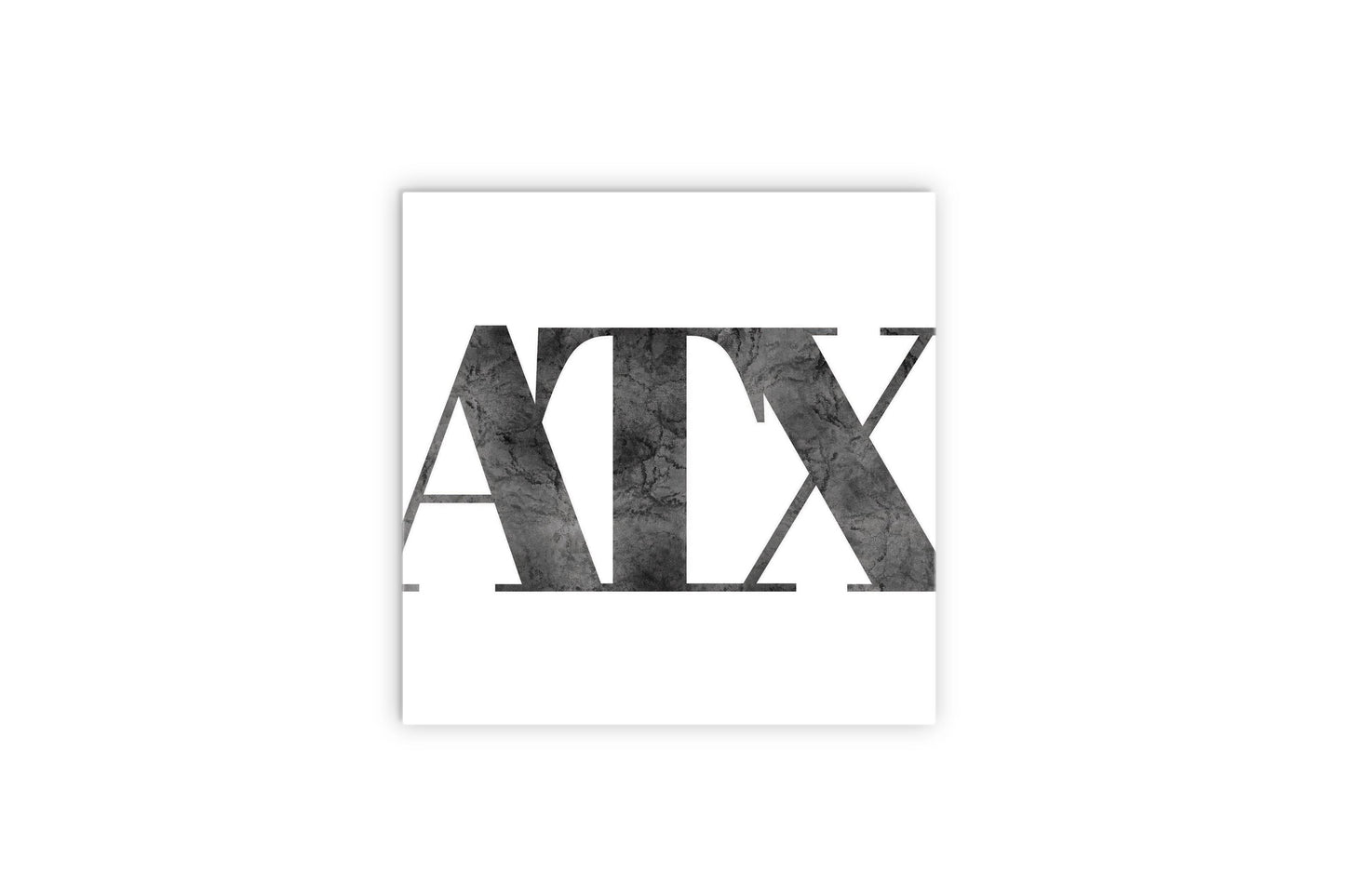 Minimalistic B&W Texas Austin White Initials | Wood Sign | Eaches | Min 2