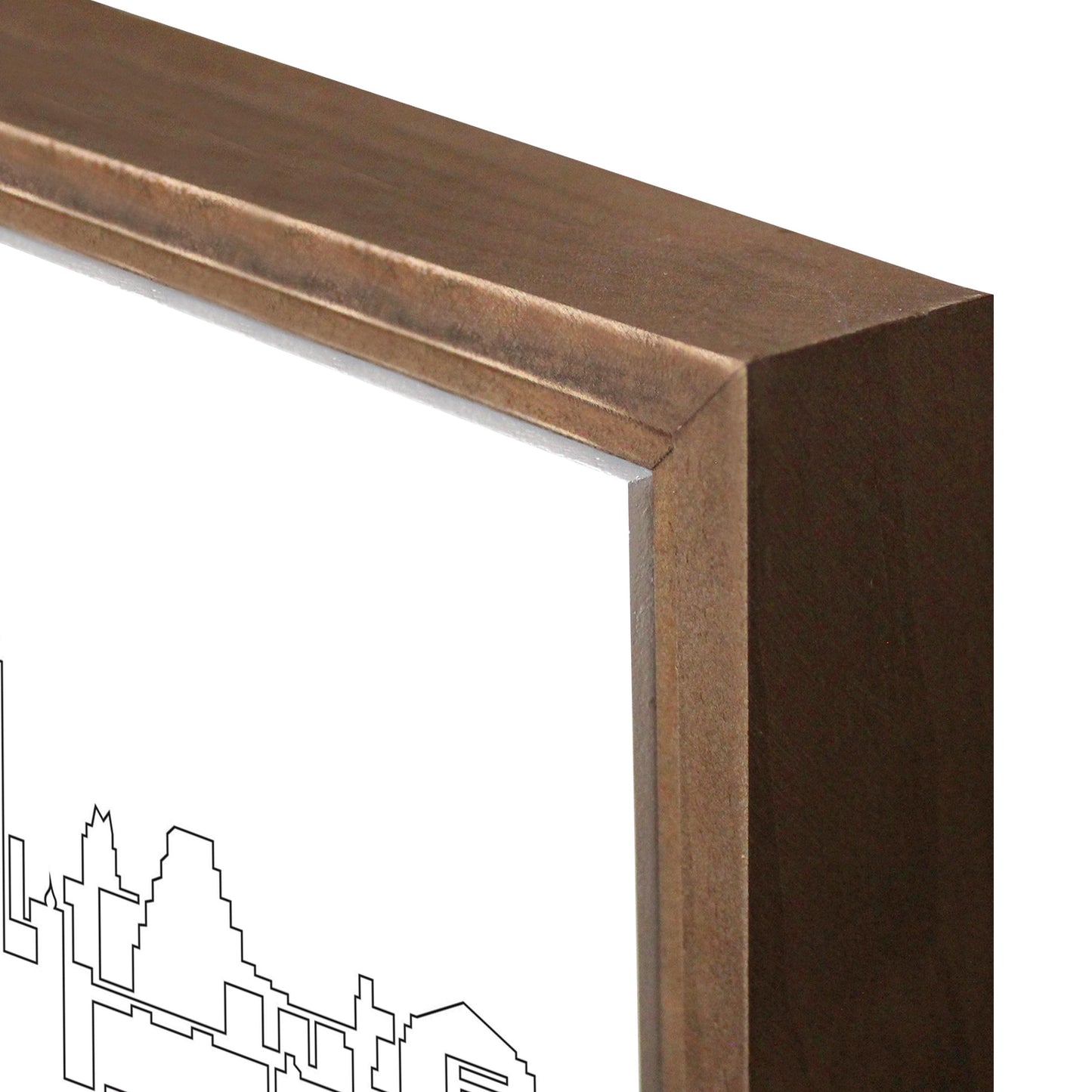 Minimalist B&W Texas Austin Skyline | Wood Sign | Eaches | Min 1