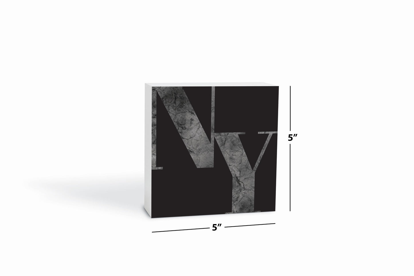 Minimalistic B&W New York Black Initials | Wood Block | Eaches | Min 4